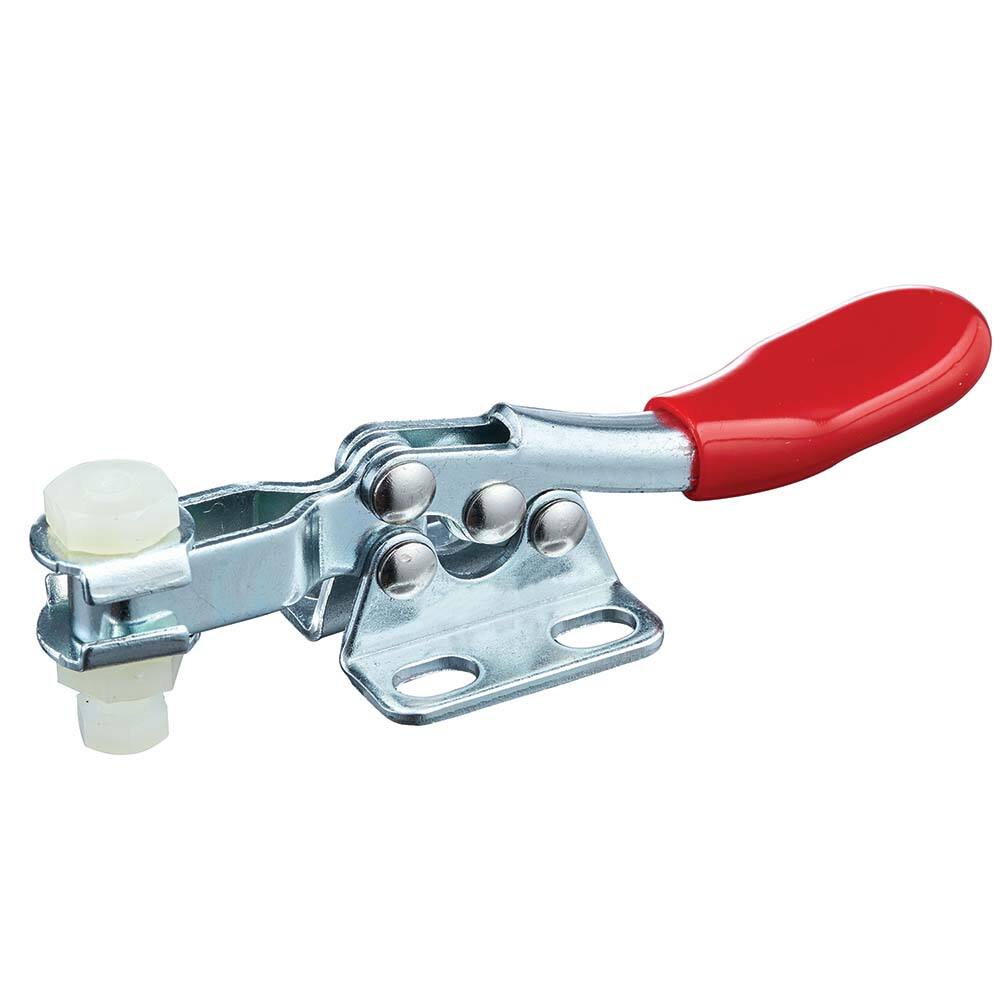 Manual Hold-Down Toggle Clamp: Horizontal, 60 lb Capacity, U-Bar, Flanged Base MPN:CH-201