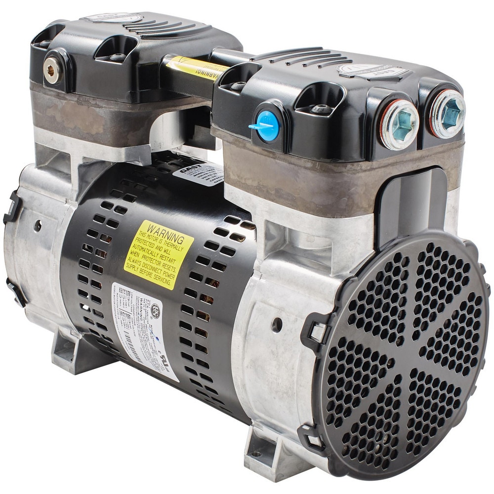 Piston-Type Vacuum Pumps, Compressor Type: Compressor Pump , Horsepower: 3/4 , Cubic Feet Per Minute: 5.5 , Vacuum Pressure: 27 , Voltage: 120/230V  MPN:106R650-101-N60