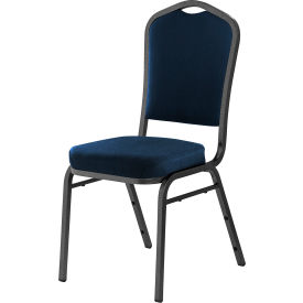 NPS Silhouette Banquet Stacking Chair - Fabric - Midnight Blue - 9300 Series - Pkg Qty 4 9354-SV