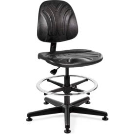 Bevco 7300D Dura Polyurethane Chair Black Nylon Base Mushroom Glides Black 7300D