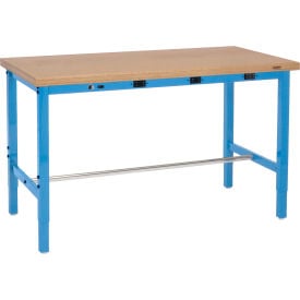 GoVets™ 48 x 30 Adjustable Height Workbench - Power Apron Shop Top Safety Edge Blue 842BBLA253