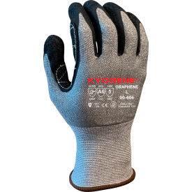 Kyorene® Cut Resistant Gloves Crinkle Latex Coated ANSI A6 M Gray 12 Pairs 00-606-M