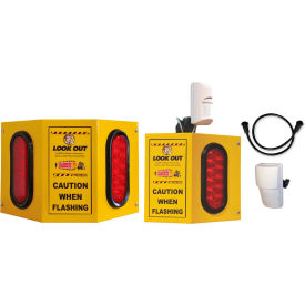 Collision Awarness Dual Use (Indoor/Outdoor) Large Yellow Box 2 Lights & 2 Int Sensors 15' Cord Dual-Use-11-EXT-OHD