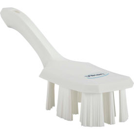 Vikan 41795 UST Short Handle Scrubbing Brush- Stiff White 41795