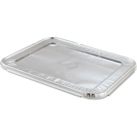 HFA® Steam Pan Foil Lid Fits Half-Size Pan 25 Gauge Silver 100/Case 2049-00-100