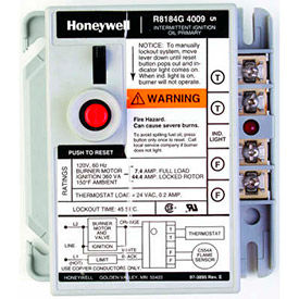 Honeywell Protectorelay Oil Burner Control W/ 45 Sec Lock Out Timing R8184G4009 R8184G4009