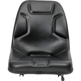 Concentric™ 460 Series Ultra High-Back Steel Pan Seat with Slide Rails Vinyl Black 460000BK-SGL