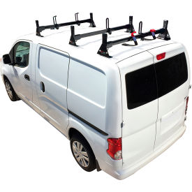 Vantech H1 3 Bar Steel Ladder Roof Rack For Nissan NV200 2013-On Black H1603B