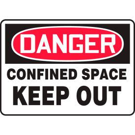 Accuform MCSP110VP Danger Sign Confined Space Keep Out 14