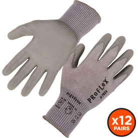 Ergodyne® Proflex 7024 Cut Resistant Gloves Polyurethane Coated ANSI A2 XL Gray 12 Pairs 10395