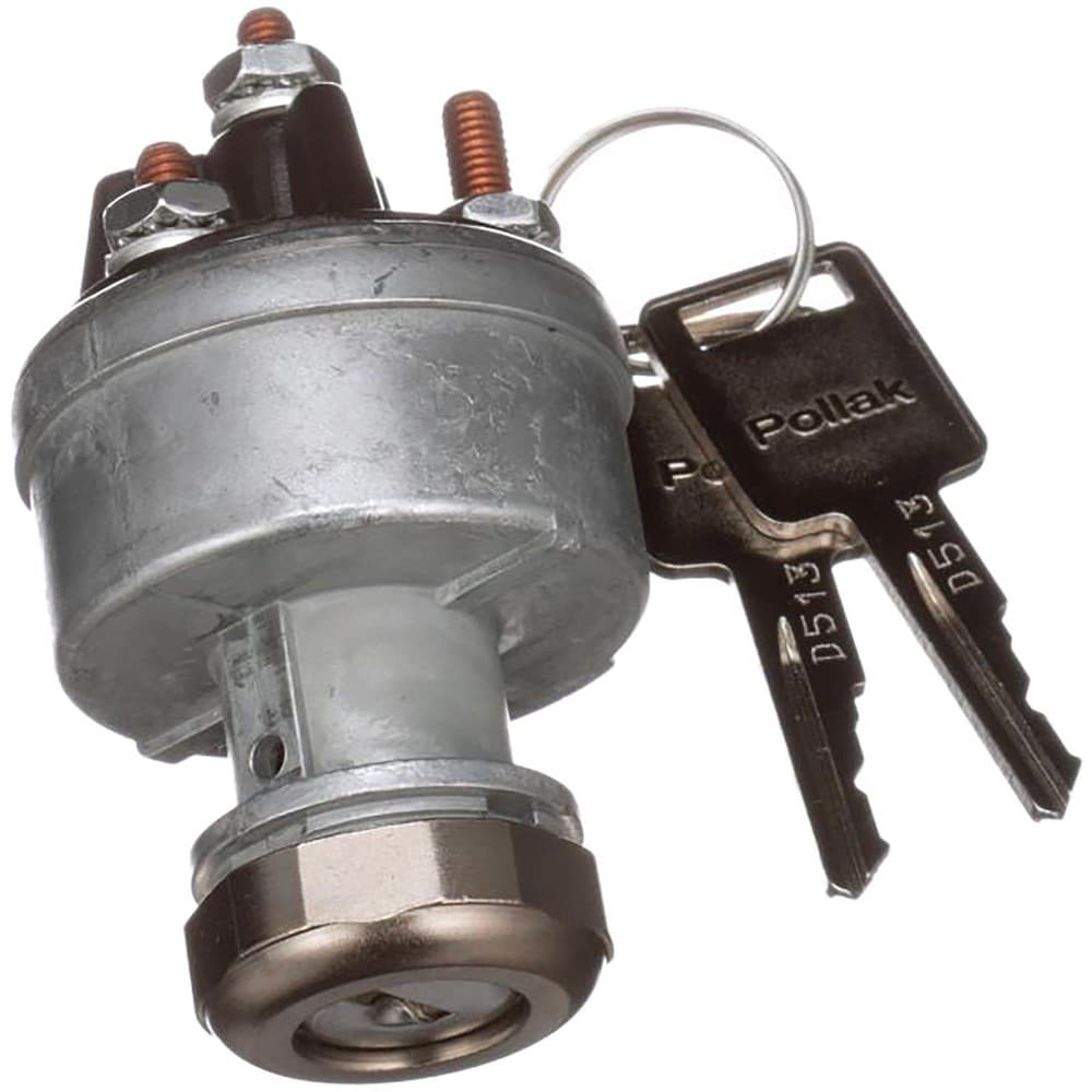 Automotive Switches, Switch Type: Ignition Switch-12v , Number Of Connections: 4 , Contact Form: 10-32 Stud , Sequence: ACC-Off-On/ACC-Start , Amperage: 30  MPN:31-180P