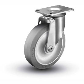 Colson® 2 Series Swivel Plate Caster 2.03256.441 - Rubber on Polyolefin 3-1/2