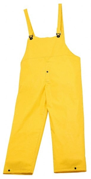 Bib Overalls: Size L, Yellow, Polyester & PVC MPN:70529_310-L