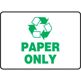 AccuformNMC™ Paper Only Label w/ Recycle Sign Plastic 5