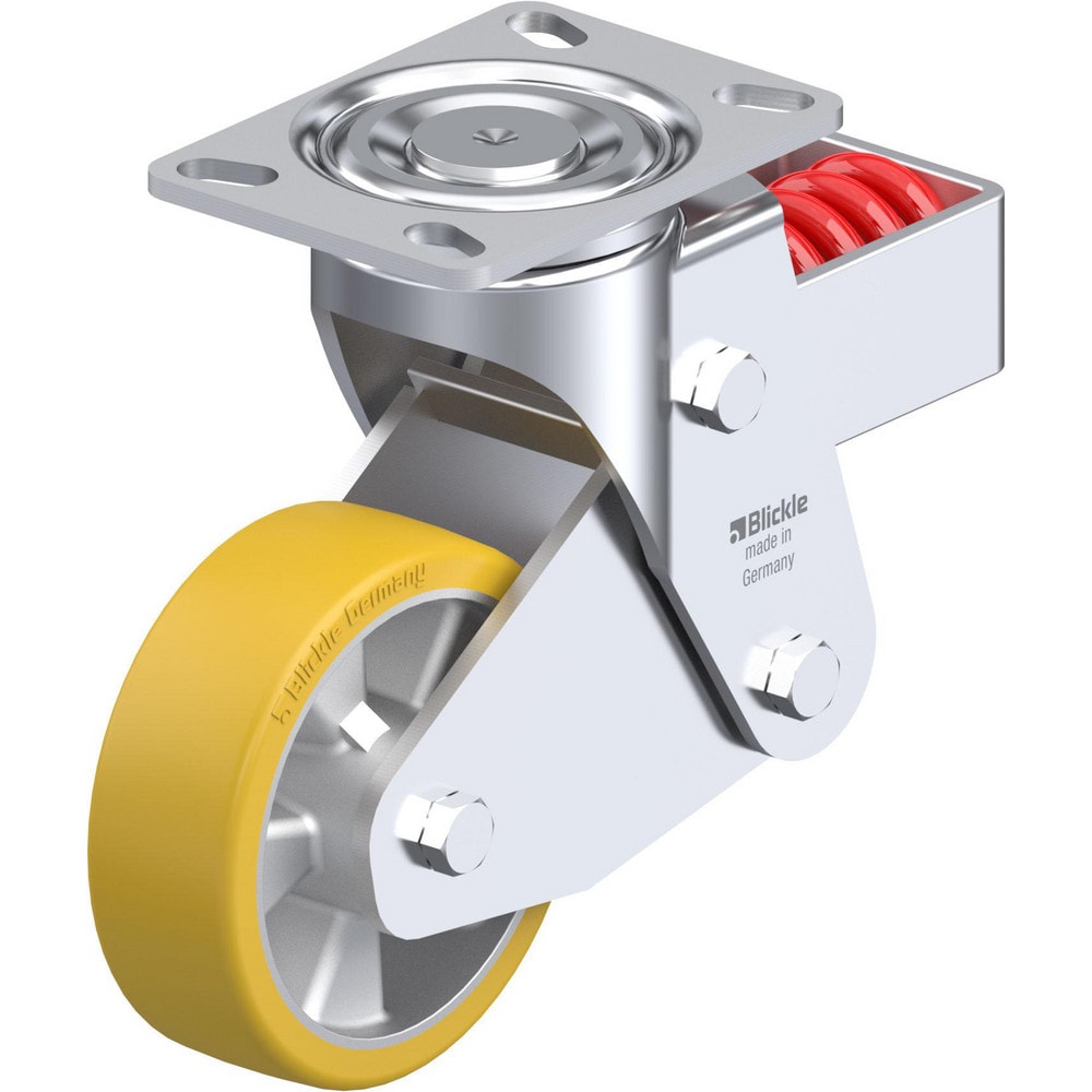 Top Plate Casters, Mount Type: Plate , Number of Wheels: 1.000 , Wheel Diameter (Inch): 4 , Wheel Material: Polyurethane , Wheel Width (Inch): 1-9/16  MPN:910353