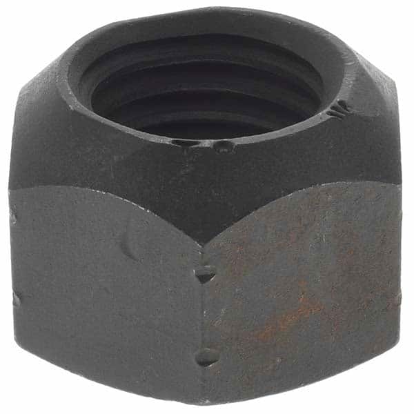 Hex Lock Nut: Distorted Thread, 1-1/8-7, Grade L9 Steel, Uncoated with Wax MPN:36570