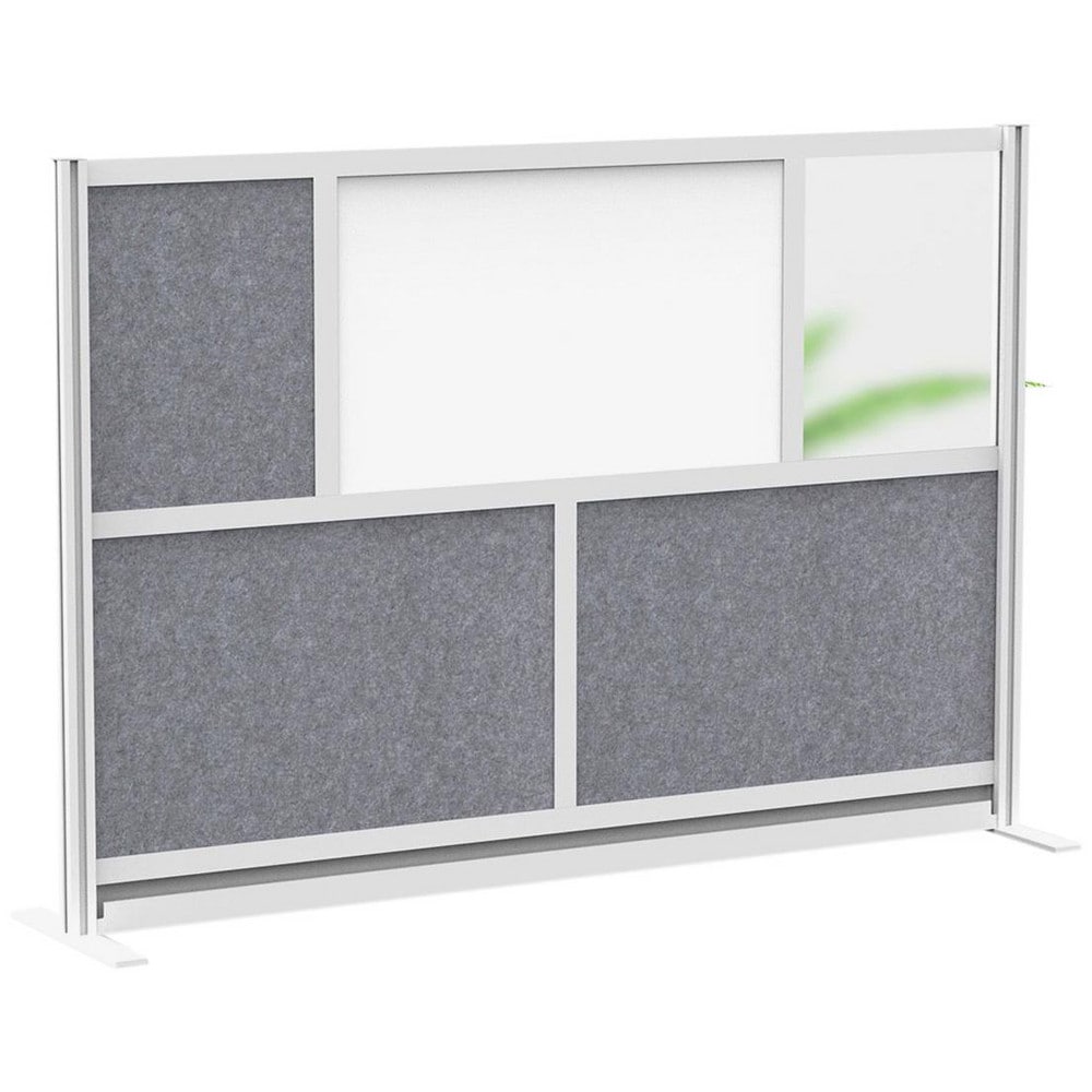 Office Cubicle Partitions, Office Cubicle Partition Type: Modular Wall Room Divider , Color: Gray, White, Frosted , Material: Aluminum  MPN:MW-7048-FWCG