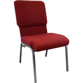 Flash Furniture® Advantage Stacking Church Chair Gray Frame/Maroon Seat T185-104PCH