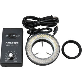 AmScope LED-144 LED Microscope Ring Light with Adapter LED-144