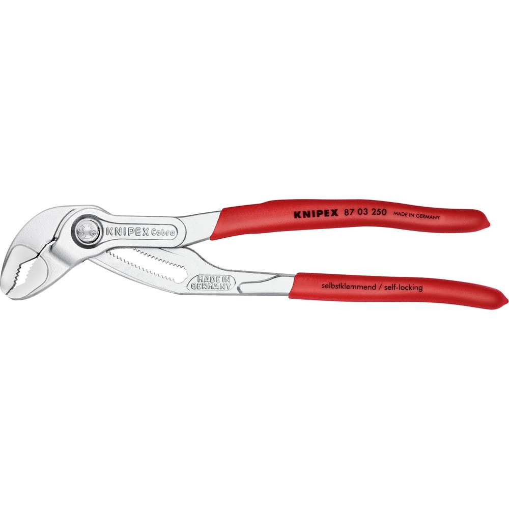 Tongue & Groove Pliers, Joint Type: Groove , Type: Pump Pliers , Overall Length Range: 9 to 11.9 in , Side Cutter: No , Handle Type: Comfort Grip  MPN:87 03 250