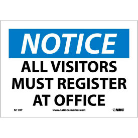 Safety Signs - Notice All Visitors Must Register - Vinyl 7