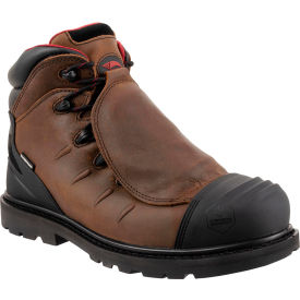 Avenger A7590 Hammer Mid Men's Work Boots External Met Guard Carbon Toe Size 9W Brown A7590-9W