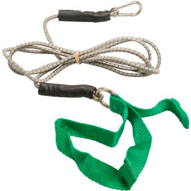 CanDo® Bungee Exercise Cord with Attachments 7' Cord Green 10-5803