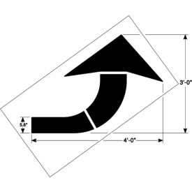 Newstripe 4' Federal Curved Arrow Stencil 1/8