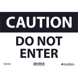 GoVets™ Caution Do Not Enter Sign 7x10 Aluminum 210A724