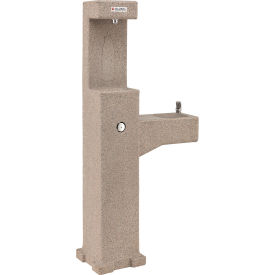 GoVets™ Outdoor Drinking Fountain & Bottle Filler w/ Filter Rotocast Granite Finish 601F603