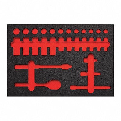 Black/Red Tool Storage Foam Inserts Poly MPN:J52222F