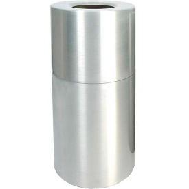 Witt Decorative 20 Gallon Aluminum Open Top Receptacle Satin - AL18-CLR AL18-CLR