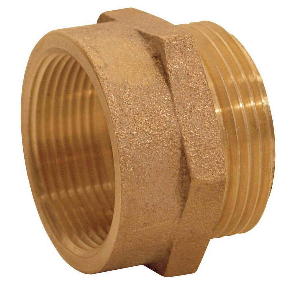 Hydrant Adapters, Thread Size: 1-1/2 FNPT x 1-1/2 MNST , Thread Standard: NPT, NST , Material: Brass , Connection Type: Threaded , Shape: Straight  MPN:FM1515F