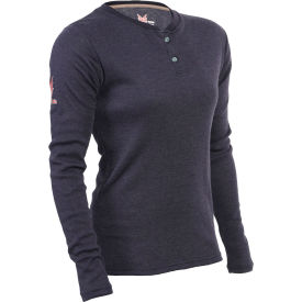 DRIFIRE® Women's Tecgen Flame Resistant Henley Shirt 3XL Regular Navy TEE1NNHW-3X