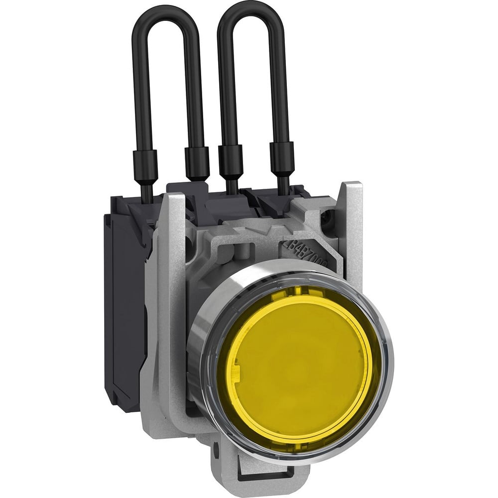 Pilot & Indicator Lights, Pilot Light Type: Press-to-Push Pilot Light , Lamp Type: LED , Light Color: Amber , Voltage: 24.00V , Overall Diameter: 0.870  MPN:XB4BW28B5