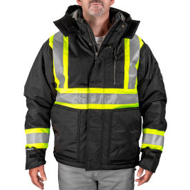 Tingley® Insulated Cold Gear Jacket 5XL Black/Fluorescent Yellow-Green J28123C.5X