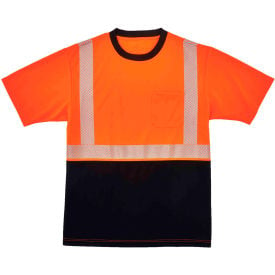 Ergodyne® GloWear 8280BK Hi-Vis Performance Short Sleeve T-Shirt Class 2 Long-5XL Orange 22619