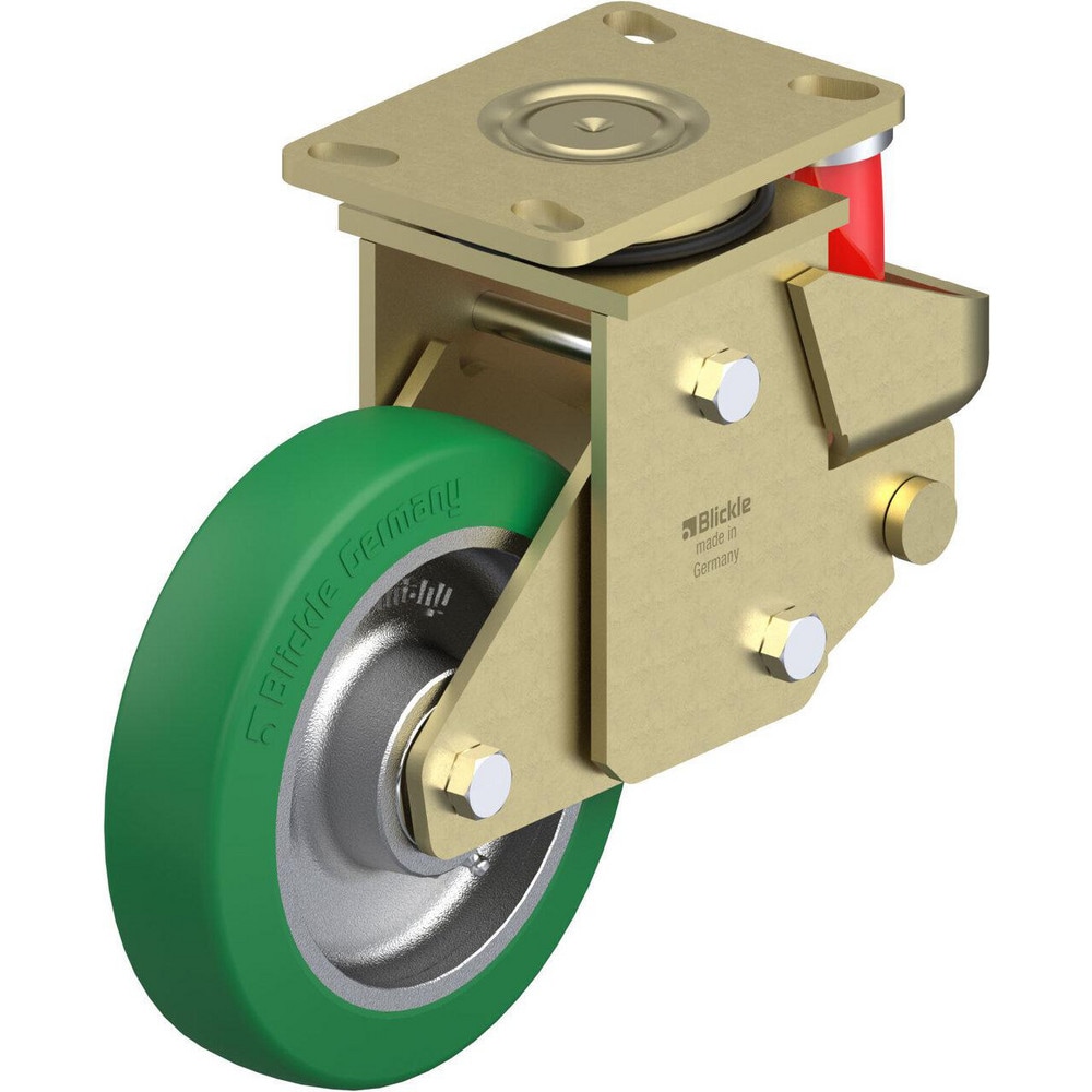 Top Plate Casters, Mount Type: Plate , Number of Wheels: 1.000 , Wheel Diameter (Inch): 5 , Wheel Material: Rubber , Wheel Width (Inch): 1-1/4  MPN:910532