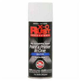 X-O Rust 12 oz. Aerosol Rust Preventative Paint & Primer In One Satin White - 125797 125797