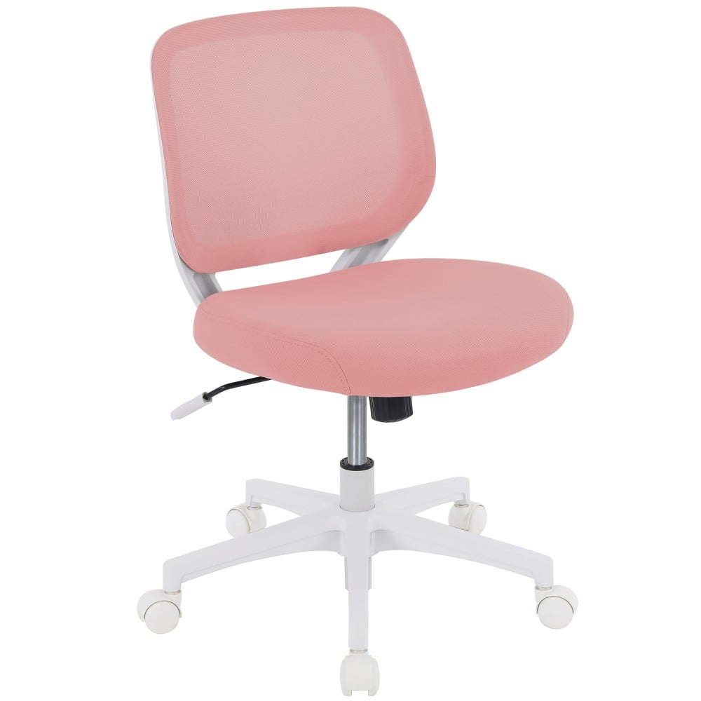 Realspace Adley Mesh/Fabric Low-Back Task Chair, Pink/White, BIFMA Compliant MPN:GF-50858M-14