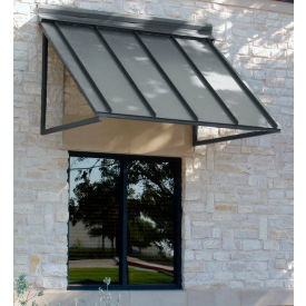 Awntech H23-3PTR Standing Seam 3-11/16'W x 2'H x 3'D Awning Pewter H23-3PTR