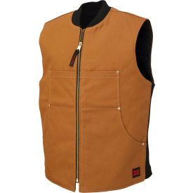 Tough Duck Moto Vest 4 Pockets Cotton/Polyester 3XL Brown WV042-BROWN-3XL