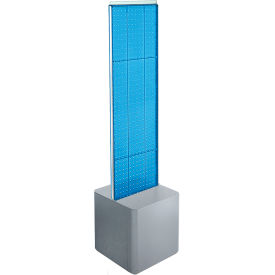 Approved 700729-BLU Two-Sided Pegboard Floor Display W/ Studio Base 14-1/2