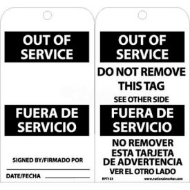 NMC RPT153 Tags Out Of Service Bilingual 6