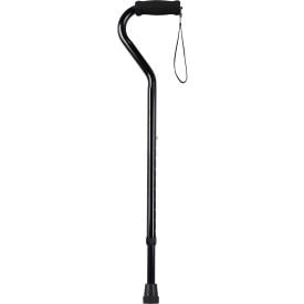 Drive Medical Offset Handle Walking Cane RTL10306 Aluminum Foam Grip Black RTL10306