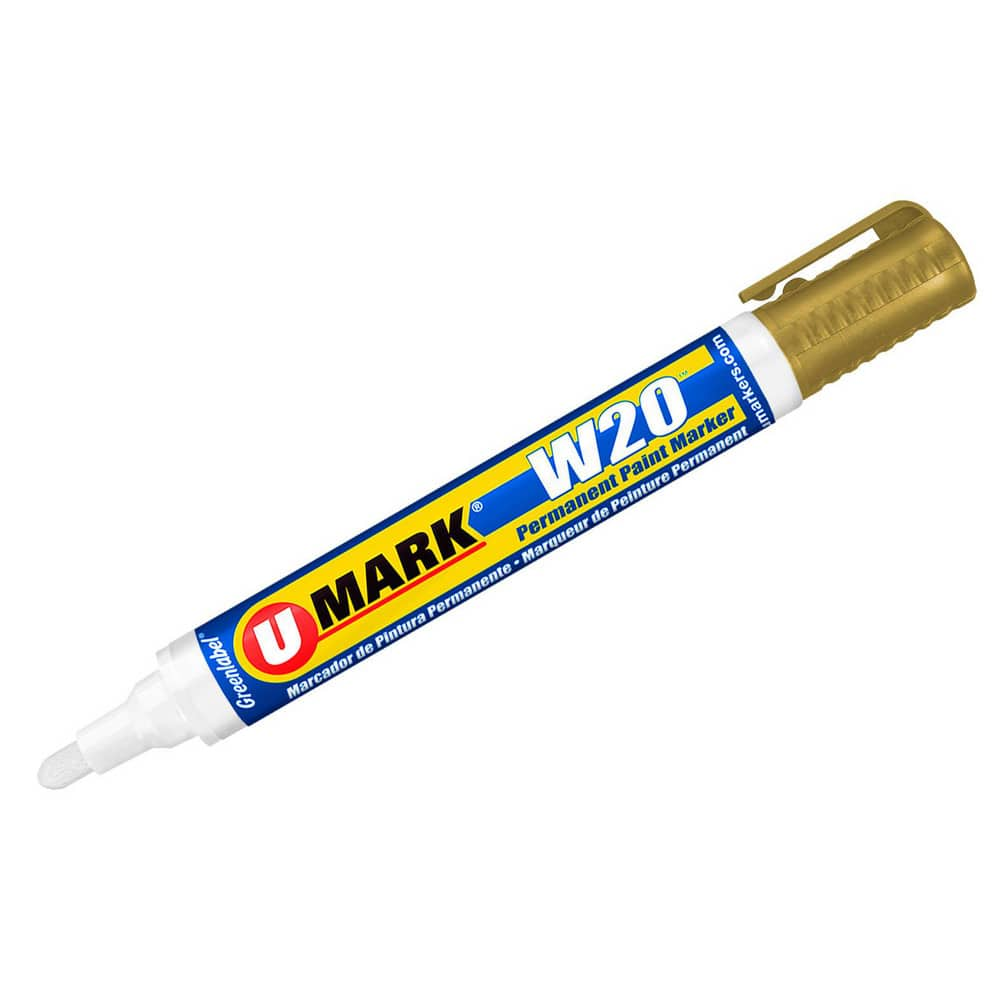 Markers & Paintsticks, Marker Type: Liquid Paint Marker, Tip Shape: Bullet, Chisel, Color: Gold, Ink Type: Xylene-free, Water Base, Fade Resistant MPN:10864