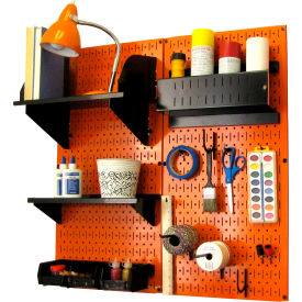 Wall Control Pegboard Hobby Craft Organizer Storage Kit Orange/Black 32