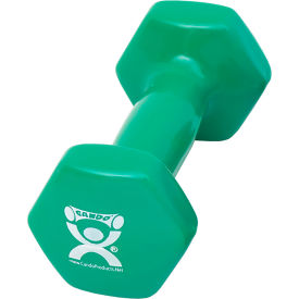 CanDo® Vinyl-Coated Cast Iron Dumbbell Green 3 lb. 10-0552-1