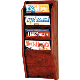 4 Pocket Oak Wall Rack Mahogany MR24-4MH