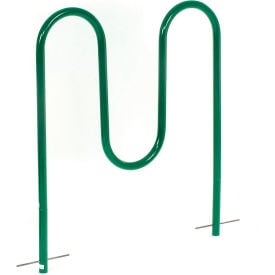 GoVets™ Wave Bike Rack 5-Bike Capacity Below Ground Mount Green 777GGN652